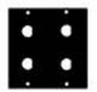 Middle Atlantic Products Accu-Tech UCP Panels - Schwarz - BNC shells - Rack-Zube