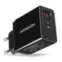 AXAGON ACU-PQ22 - Indoor - AC - 15 V - 4,4 A - PowerIQ - Schwarz - QC3.0 + USB-C