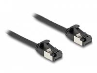 Delock RJ45 Kabel Stecker zu Stecker Cat.8.1 flexibel 2 m schwarz