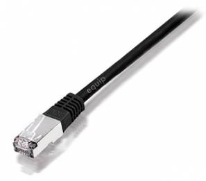 Equip 605598 RJ45 Netzwerkkabel, Patchkabel CAT 6 S/FTP 15.00 m Schwarz vergoldete Steckkontakte 1 St.