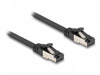 Delock RJ45 Flachband Patchkabel Stecker zu Stecker Cat.8.1 0,25 m schwarz