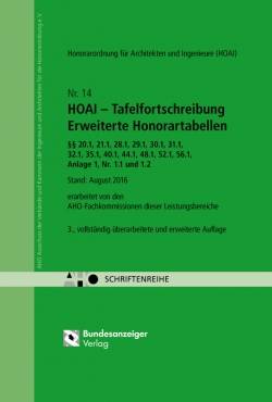 Reguvis Fachmedien | HOAI - Tafelfortschreibung Erweiterte Honorartabellen §§ 20.1, 21.1, 28.1, 29.1, 20.1, 32.1, 1,