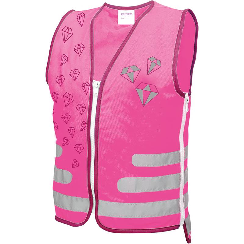 Kinder-Warnweste ReflActions Diamant - pink