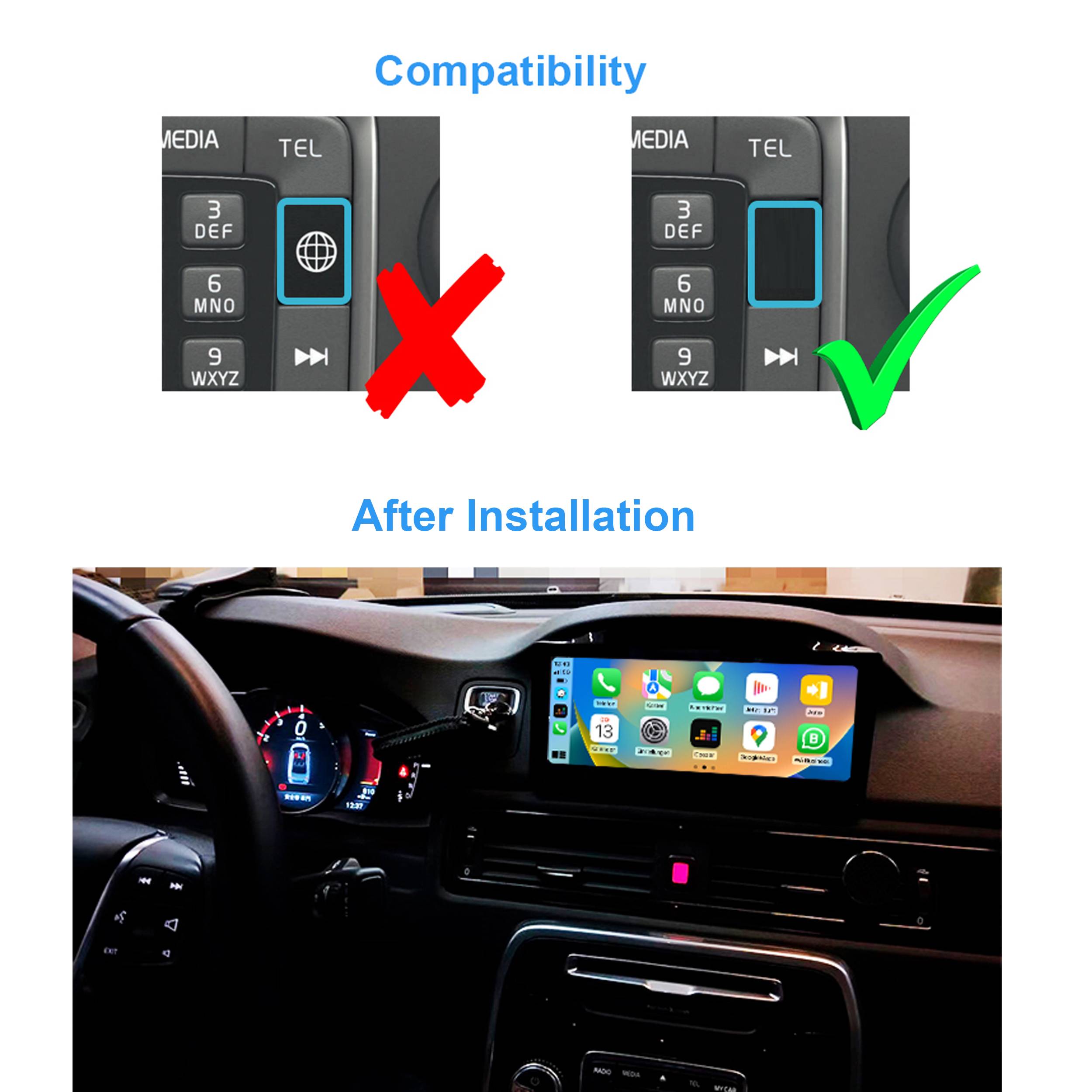 Für Volvo S70 S80 XC70 (11-18) 8.8" Touchscreen Android GPS Navigation Carplay