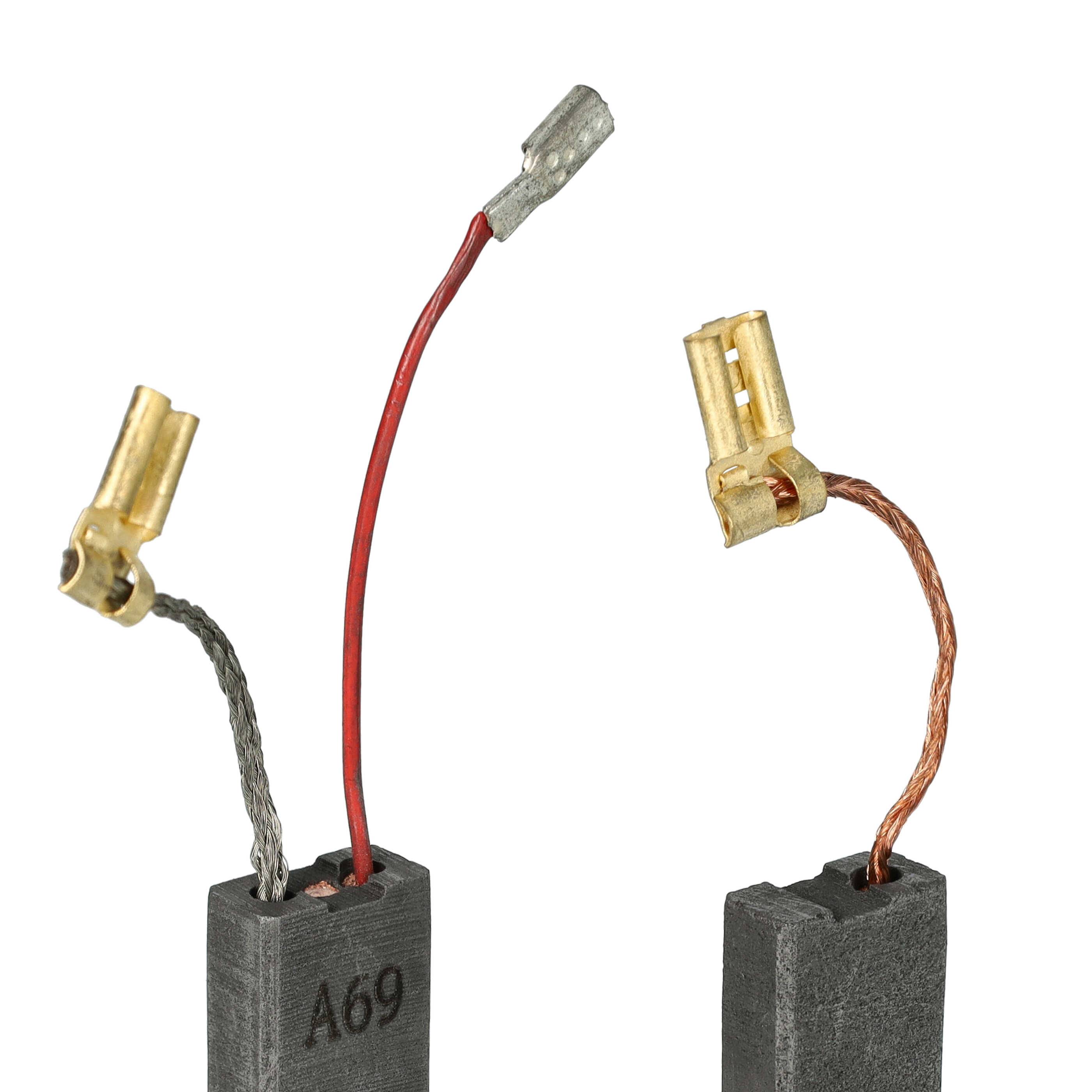 vhbw 2x Kohlebürste 23 x 12,3 x 6,2 mm kompatibel mit BTI SH 5 E Elektrowerkzeug, Bohrhammer