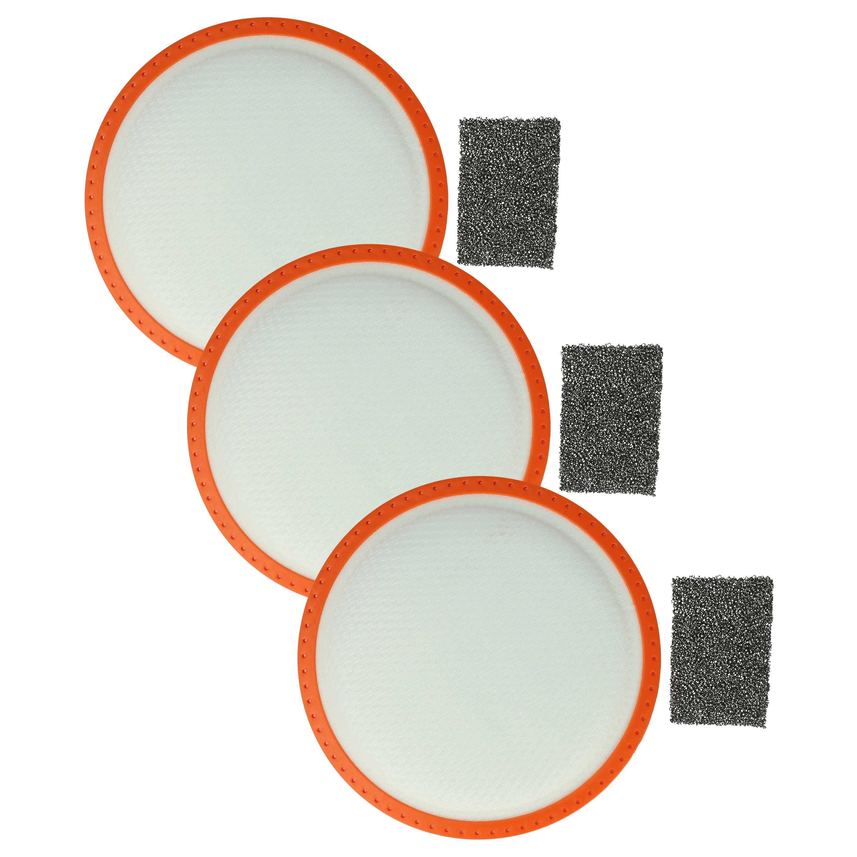 vhbw 6x Filter kompatibel mit Dirt Devil PowerCyclone M2828-8, M2828-9 Staubsauger