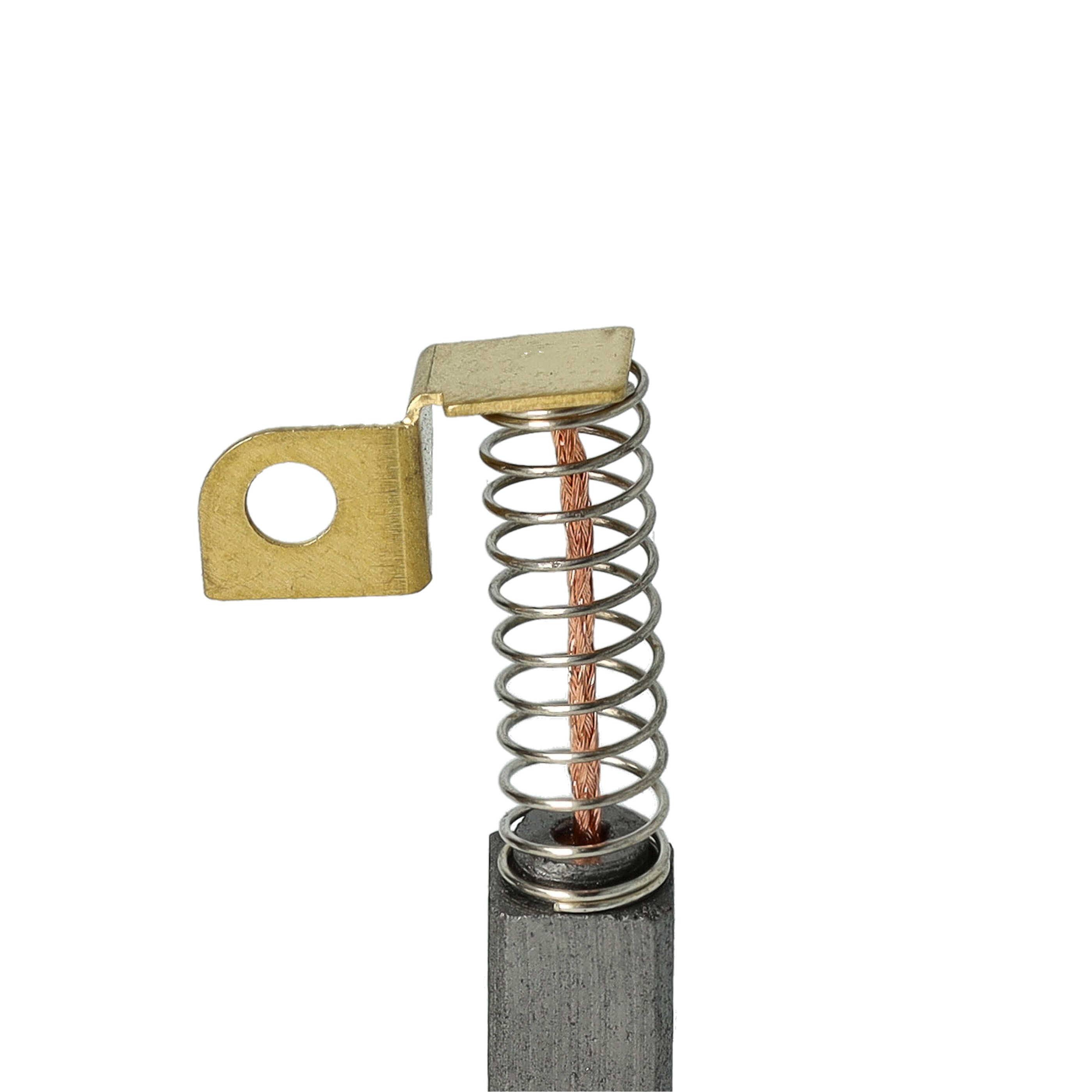 vhbw Kohlebürste 12,2 x 6,3 x 6,3 mm kompatibel mit Flex WS702VEA, WSE500 Elektrowerkzeug, Langhalsschleifer + Feder