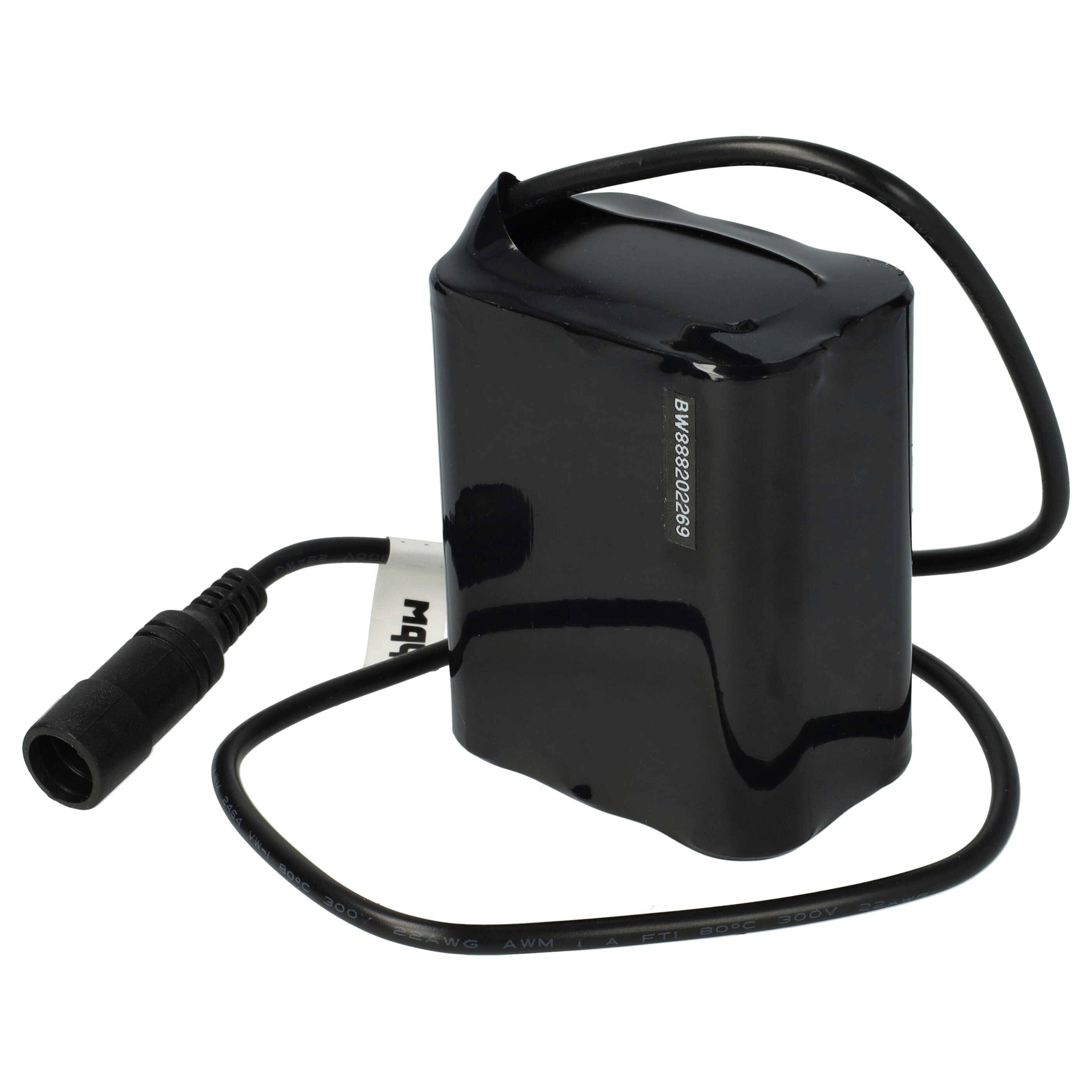 vhbw Akkupack für Fahrradlampen (7800 mAh, 8,4 V, Li-Ion), Inkl. Ladegerät