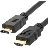 TECHly - Highspeed - HDMI-Kabel mit Ethernet - HDMI männlich zu HDMI männlich - 7.5 m - Schwarz - bi-direktional, unters
