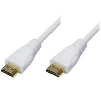 TECHly - Highspeed - HDMI-Kabel mit Ethernet - HDMI männlich zu HDMI männlich - 5 m - weiß - bi-direktional, unterstützt