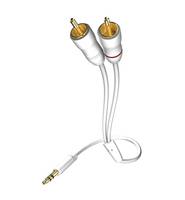 in-akustik 00310005, 3.5mm, 2 x RCA, Kupfer, 5 m, Weiß