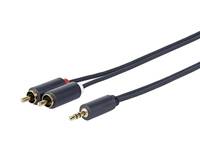 Vivolink PROMJRCA25, 3.5mm, Männlich, 2 x RCA, Männlich, 25 m, Schwarz
