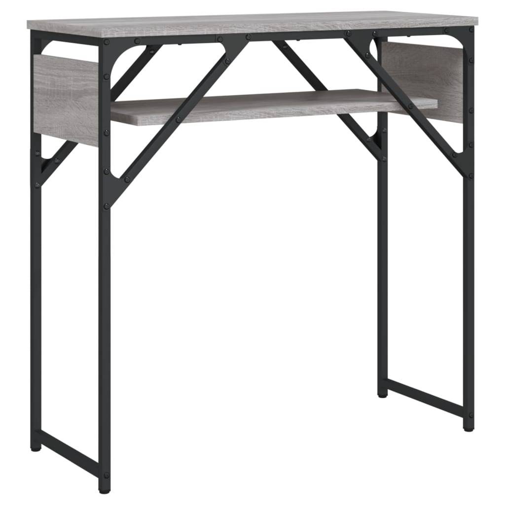 vidaXL Konsolentisch mit Ablage Grau Sonoma 75x30x75cm Holzwerkstoff