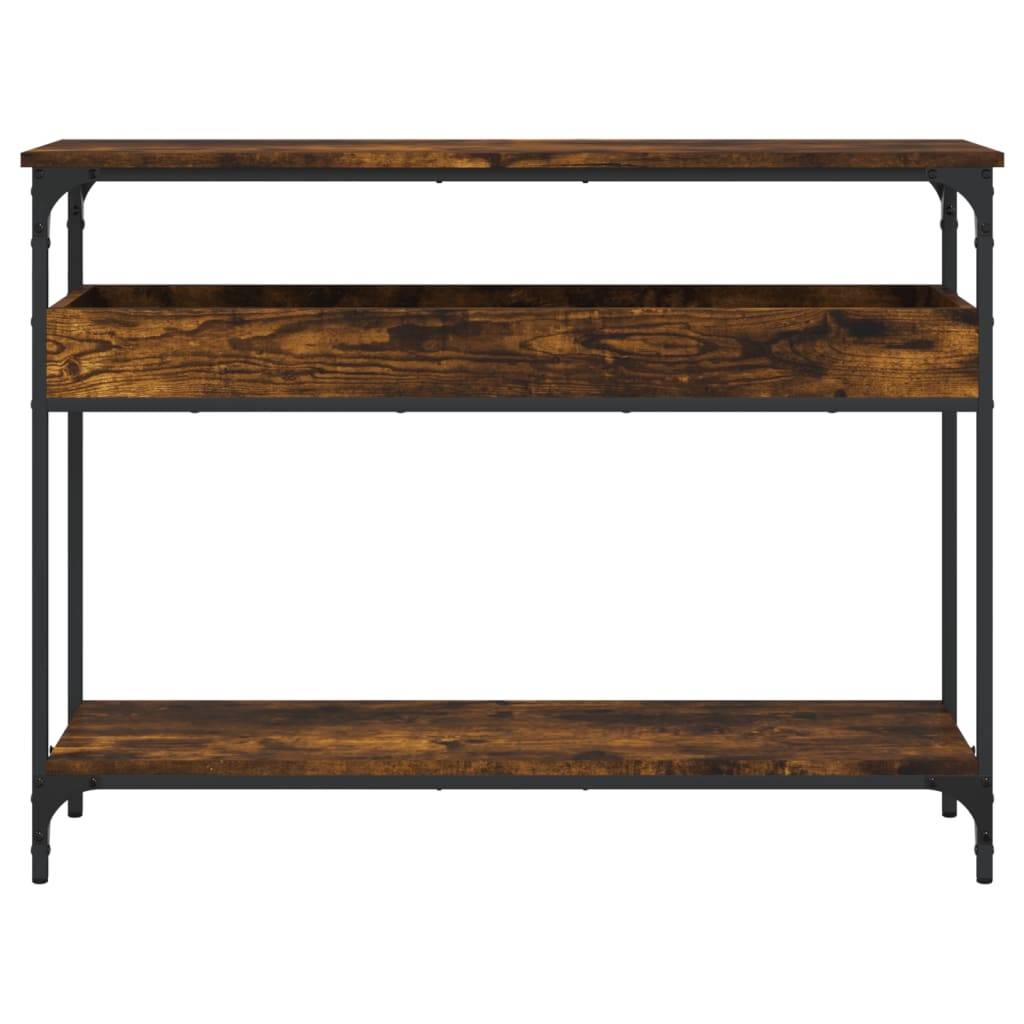 vidaXL Konsolentisch mit Ablage Räuchereiche 100x29x75cm Holzwerkstoff