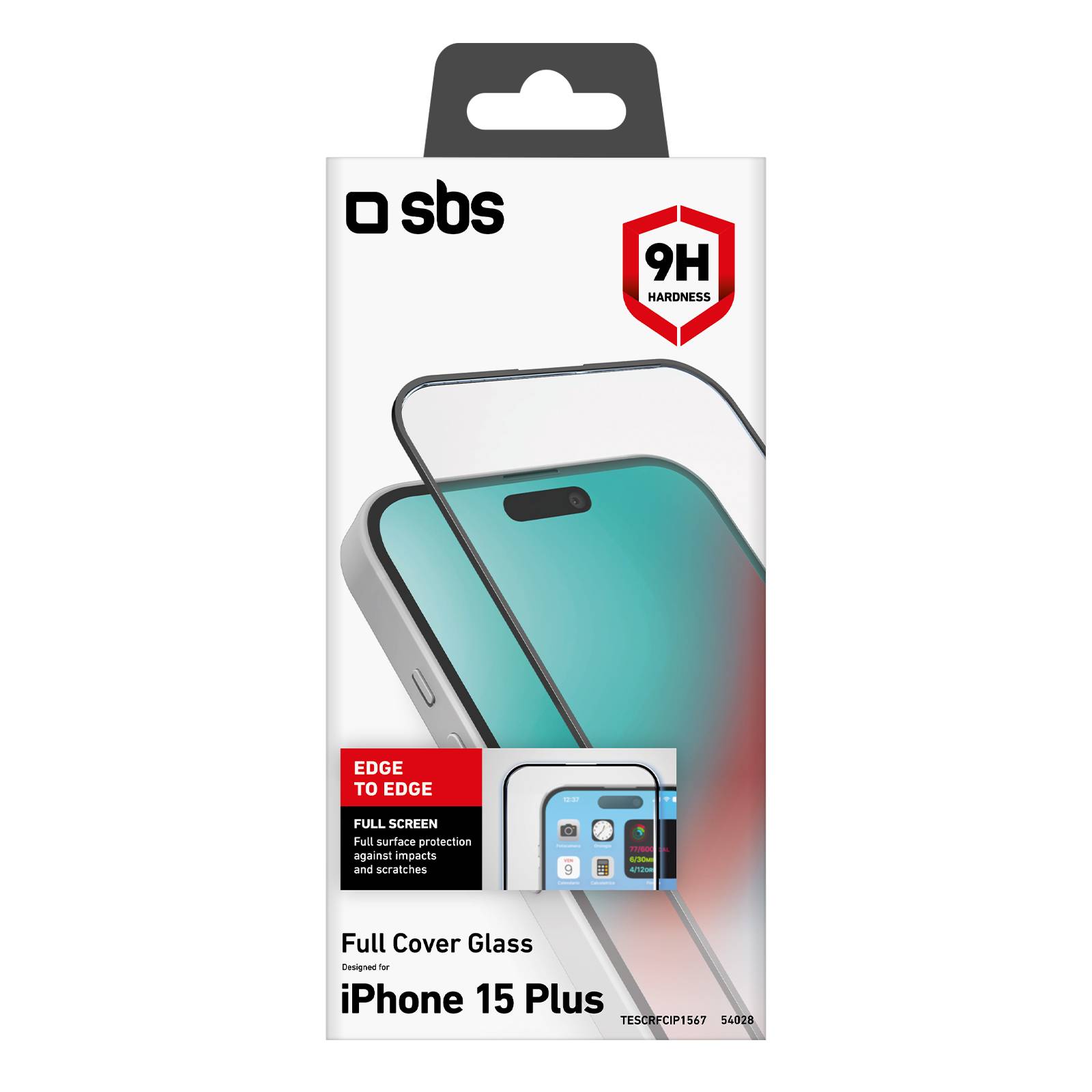 SBS Glas SP Full Cover iPhone 15 Plus - Apple