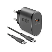SBS Reiselader 1x USB-C 15W inkl. USB-C-Kabel 1m schwarz - Schwarz SBS Reiselader 1x USB-C 15W inkl. USB-C-Kabel 1m schwarz - Schwarz