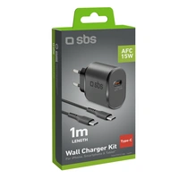 SBS Reiselader 1x USB-C 15W inkl. USB-C-Kabel 1m schwarz - Schwarz SBS Reiselader 1x USB-C 15W inkl. USB-C-Kabel 1m schwarz - Schwarz