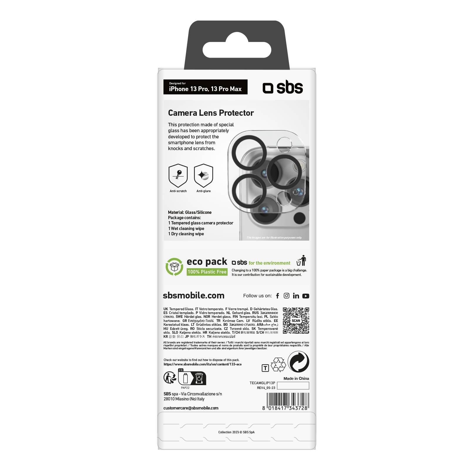 SBS Glas Displayschutz Kameralinse Apple iPhone 13 Pro - Glas