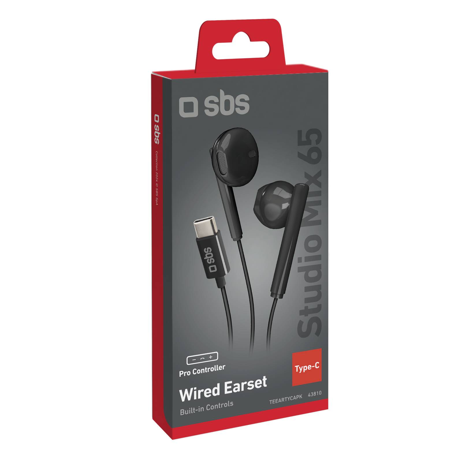 SBS Studio Mix 65c - Ohrhörer mit Mikrofon -im Ohr - kabelgebunden - USB-C -