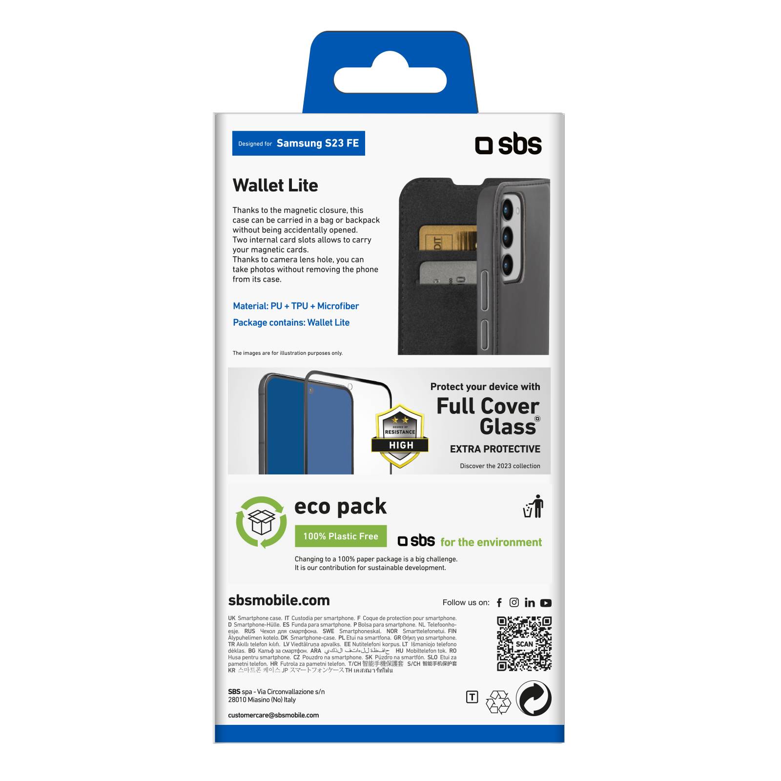 SBS Wallet Lite für Samsung Galaxy S23 FE schwarz - 6,4" - Schwarz