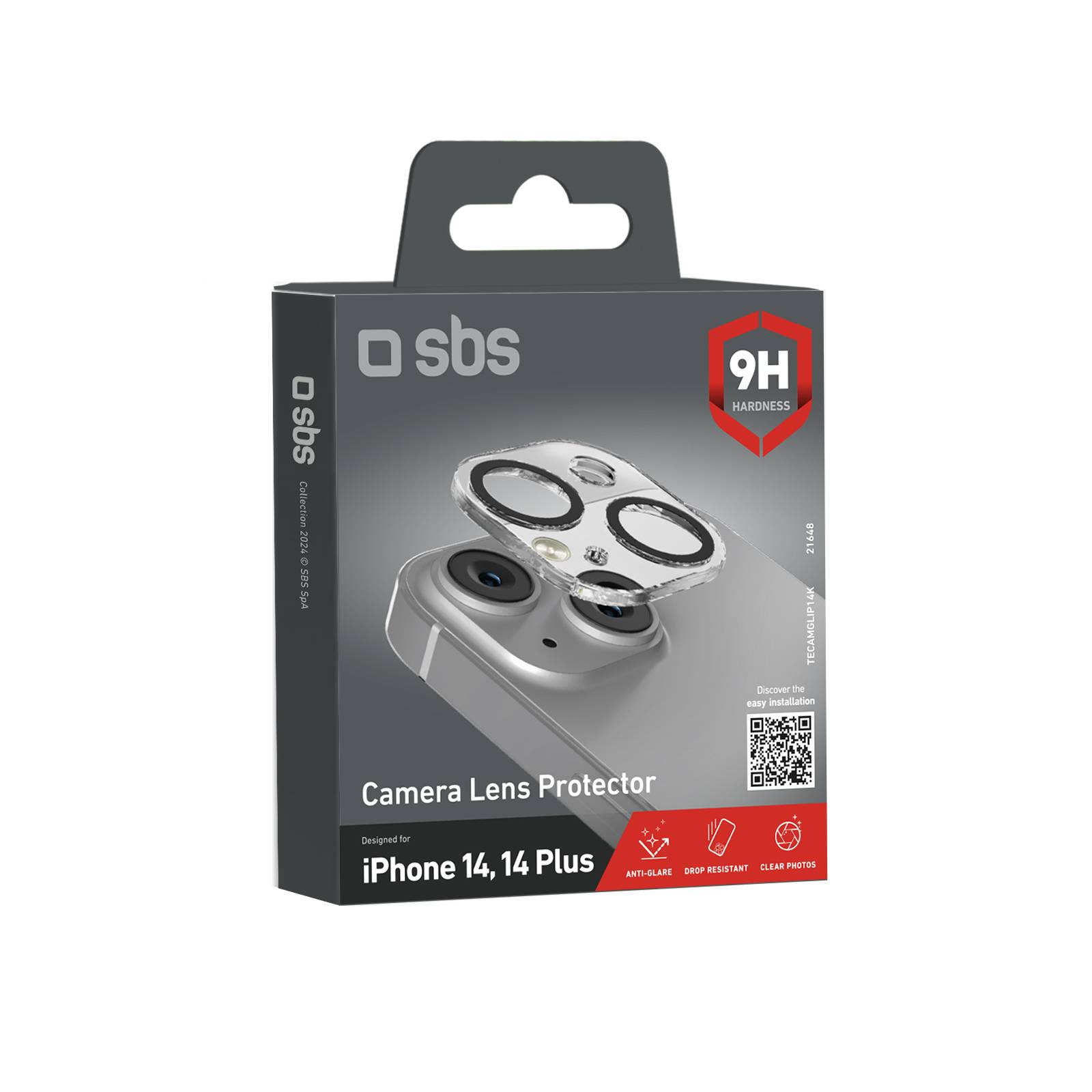 SBS Kameralinsenschutz für iPhone 14/14 Max schwarz - Glas - Schwarz