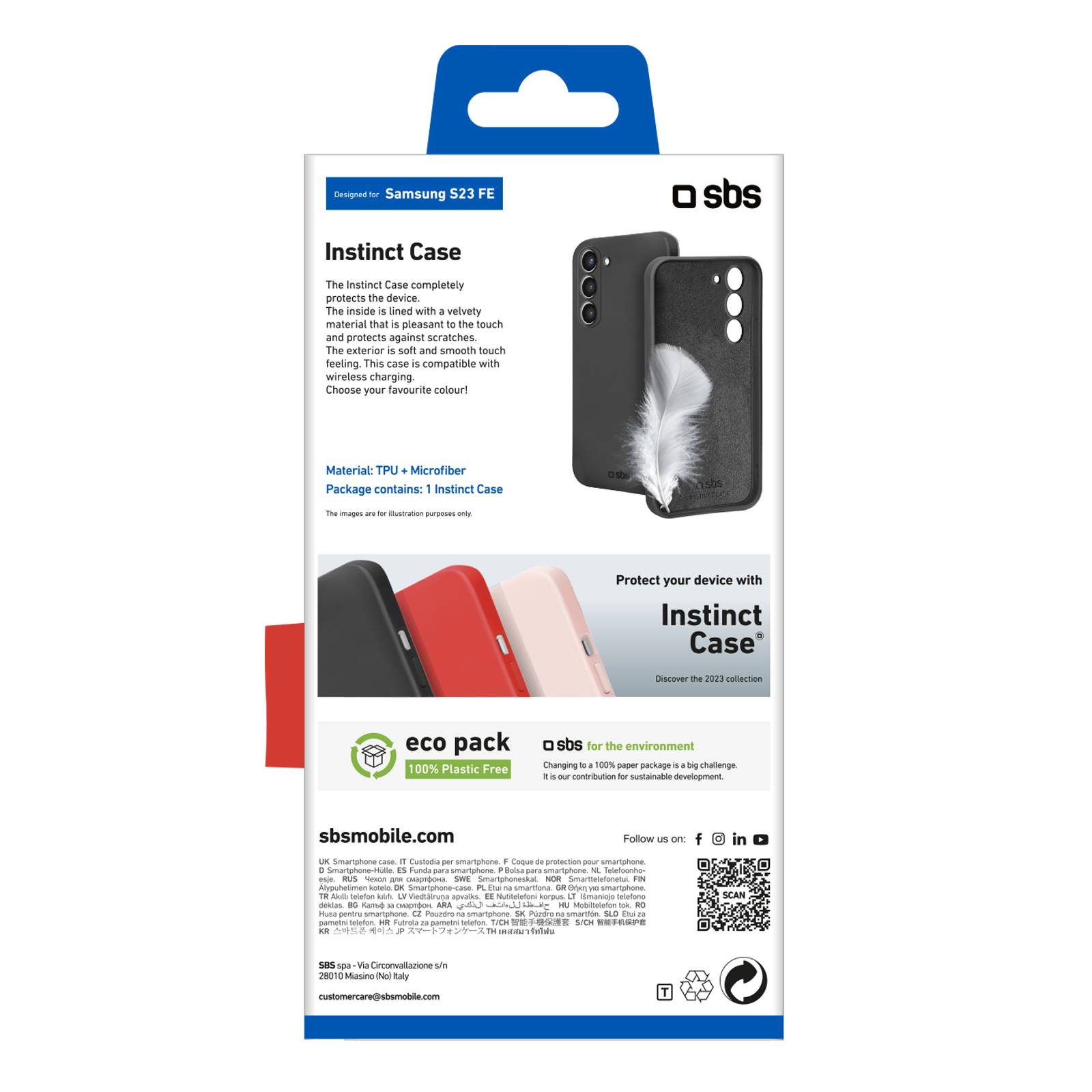 SBS Instinct Cover für Samsung Galaxy S23 FE schwarz - 6,4" - Schwarz