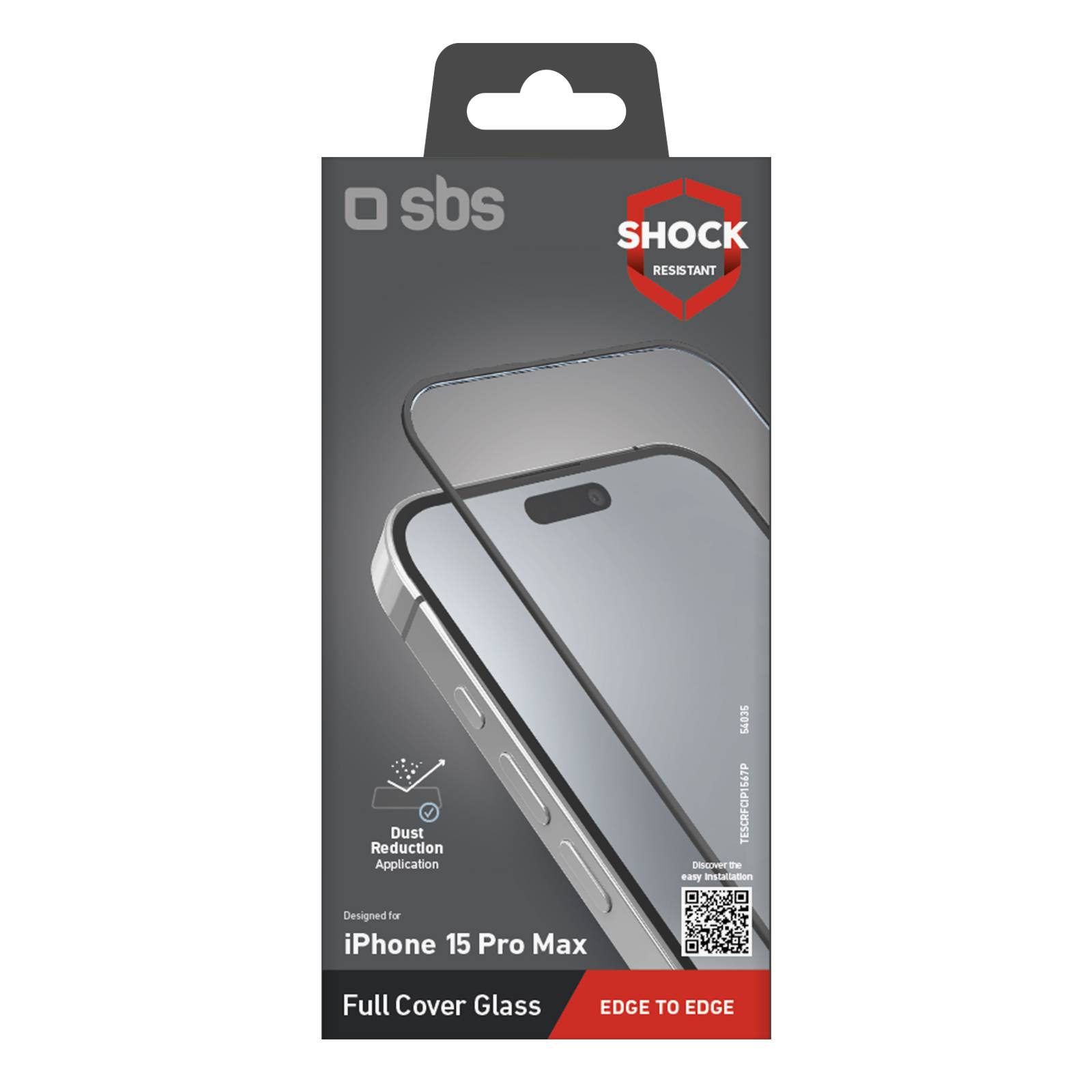 SBS Glas SP Full Cover iPhone 15 Pro Max - Apple