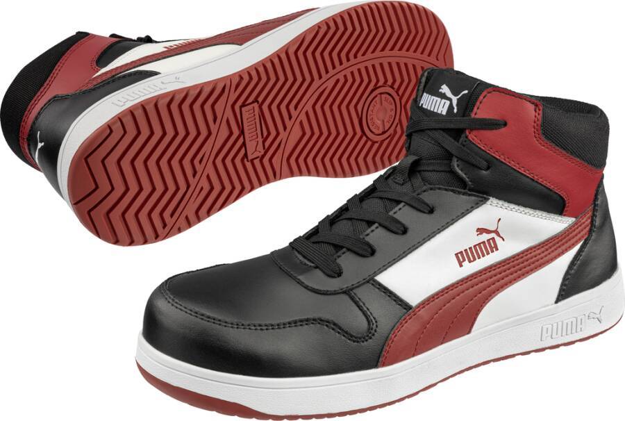 Sicherheitshalbschuh/-hochschuh S3L Frontcourt ESD FO HRO SRC 630050-44 Größe 44 Farbe schwarz/weiß/rot Typ Hochschuh
