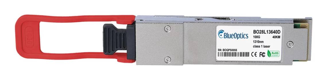 BlueOptics Juniper QSFP-100G-4WDM40-I BlueOptics BO28L13640D QSFP28 Transceiver, 100GBASE-ER4, Singlemode Fiber,