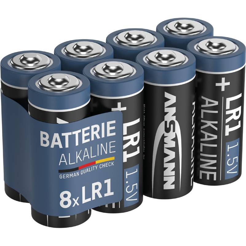 ANSMANN Alkaline Batterie LR1, 1,5 Volt, 8er Pack