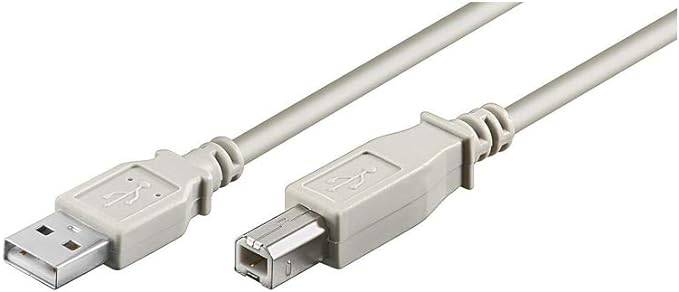 Goobay 68714 USB 2.0 auf USB B Adapterkabel / Druckerkabel 480 Mbits / USB 2.0 Typ B Drucker & Scanner / Grau / 5m