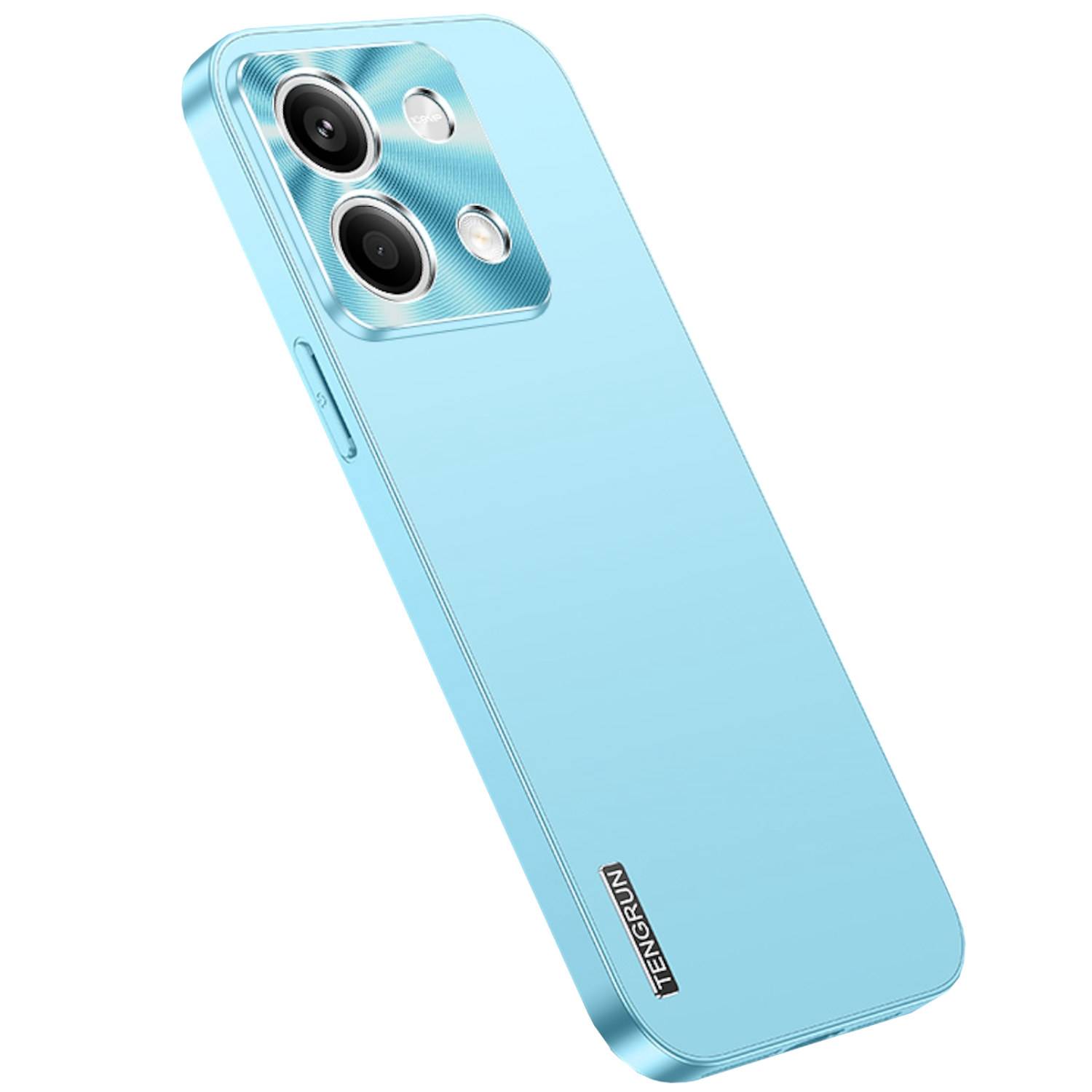 Für Xiaomi Redmi Note 13 Feinmattes Metall Design Handy Hülle Hellblau