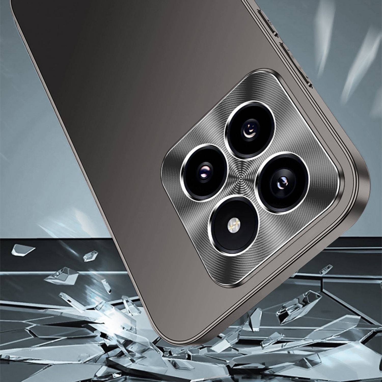 Für Xiaomi Redmi Note 13 Feinmattes Metall Design Handy Hülle Lila