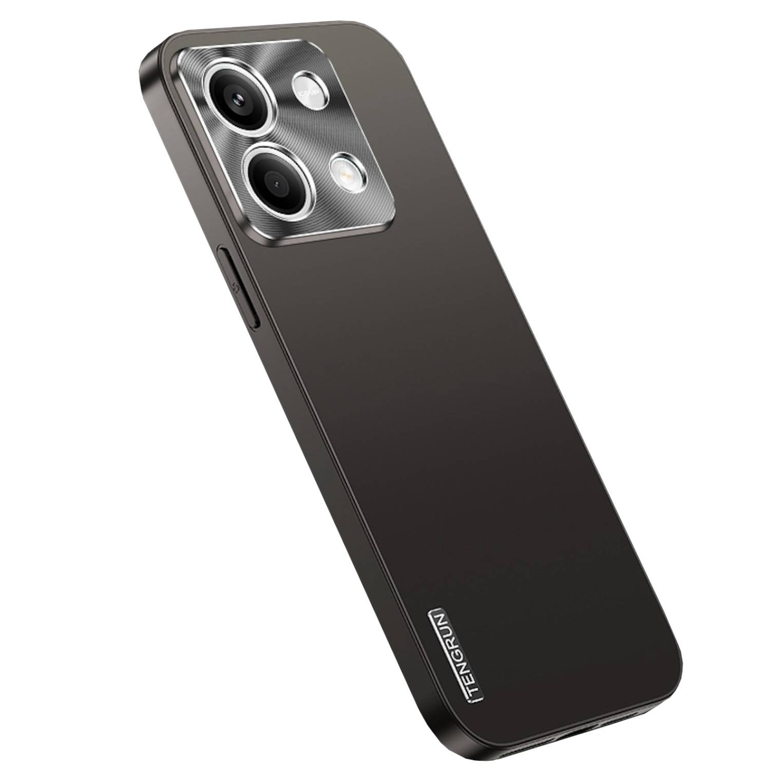 Für Xiaomi Redmi Note 13 Feinmattes Metall Design Handy Hülle Schwarz