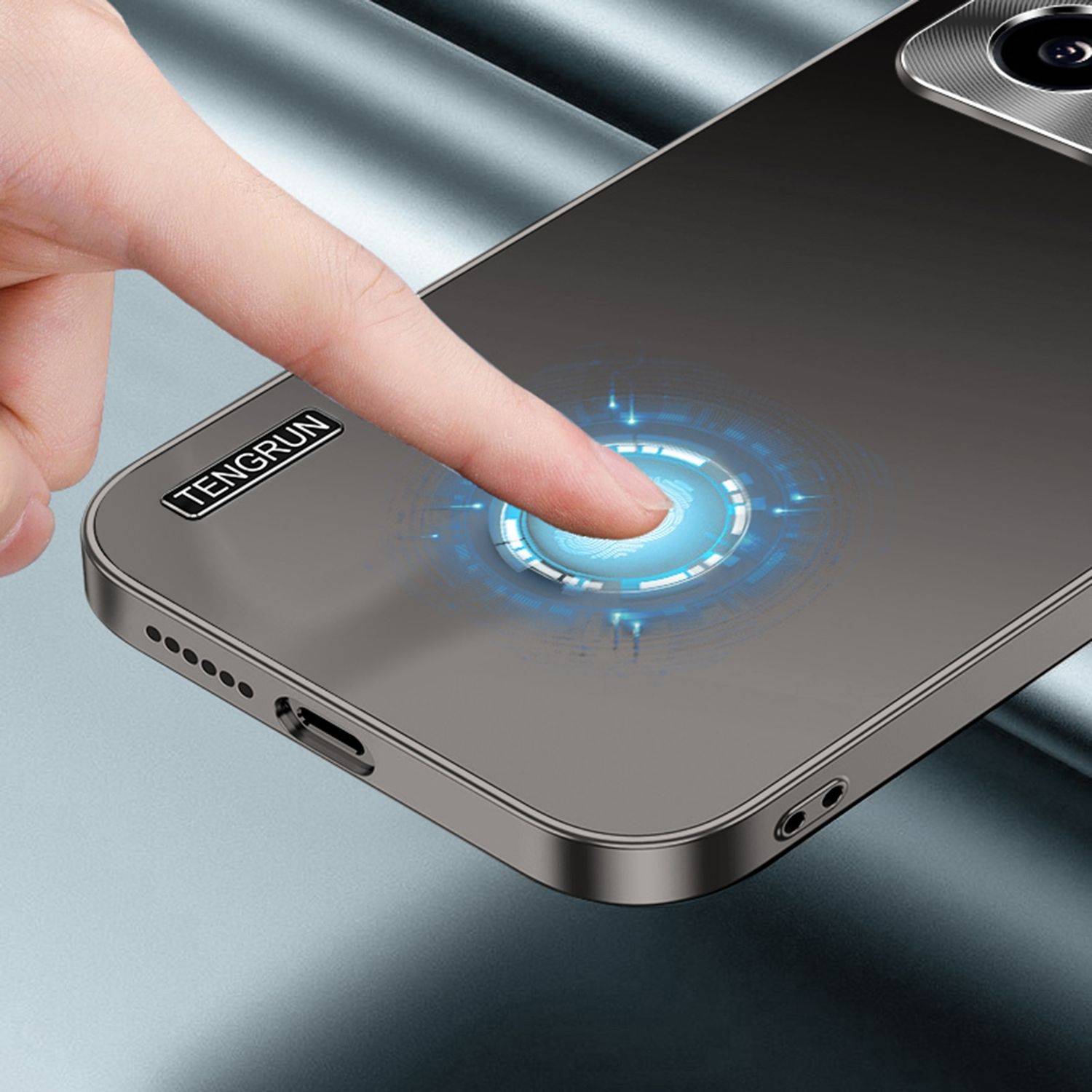 Für Xiaomi Redmi Note 13 Pro / Poco X6 Feinmattes Metall Design Hülle Hellblau