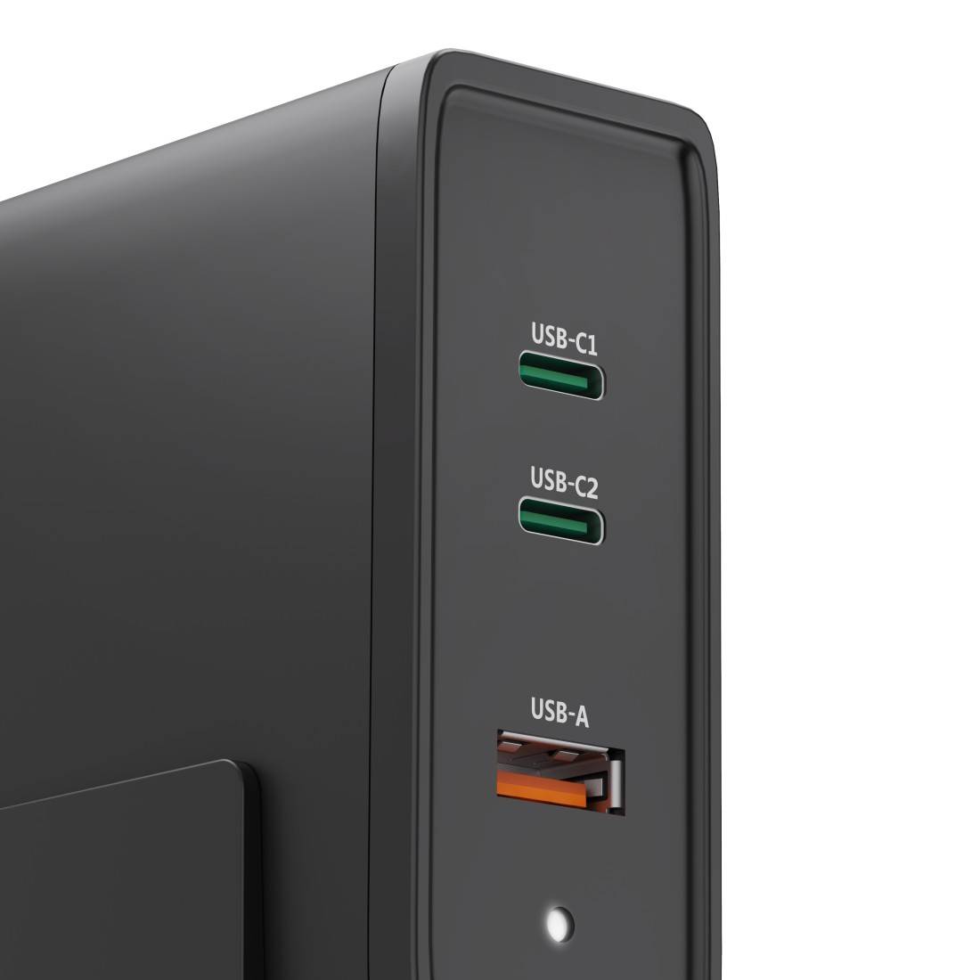 hama 00200019 Universal-USB-C-Ladestation, GaN, 3 Ports, Power Delivery (PD), 5-28V/140W