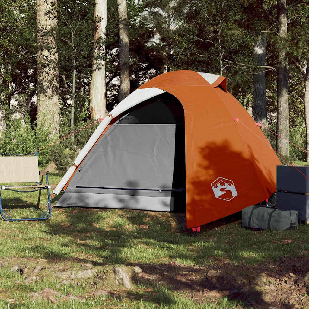 vidaXL Kuppel-Campingzelt 3 Personen Orange Wasserdicht