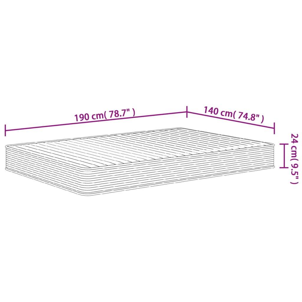 vidaXL Matratze Schaumstoff Mittelweich 140x190 cm