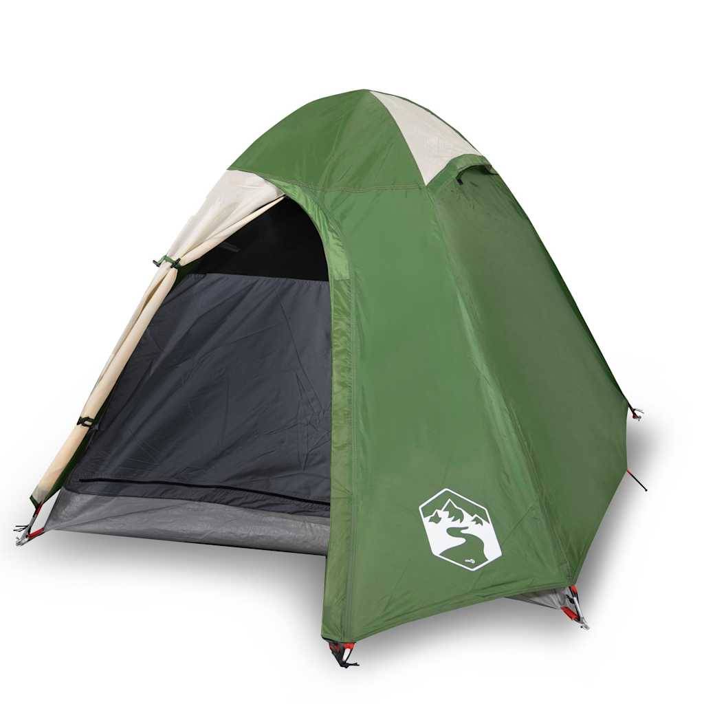 vidaXL Kuppel-Campingzelt 2 Personen Grün Wasserdicht