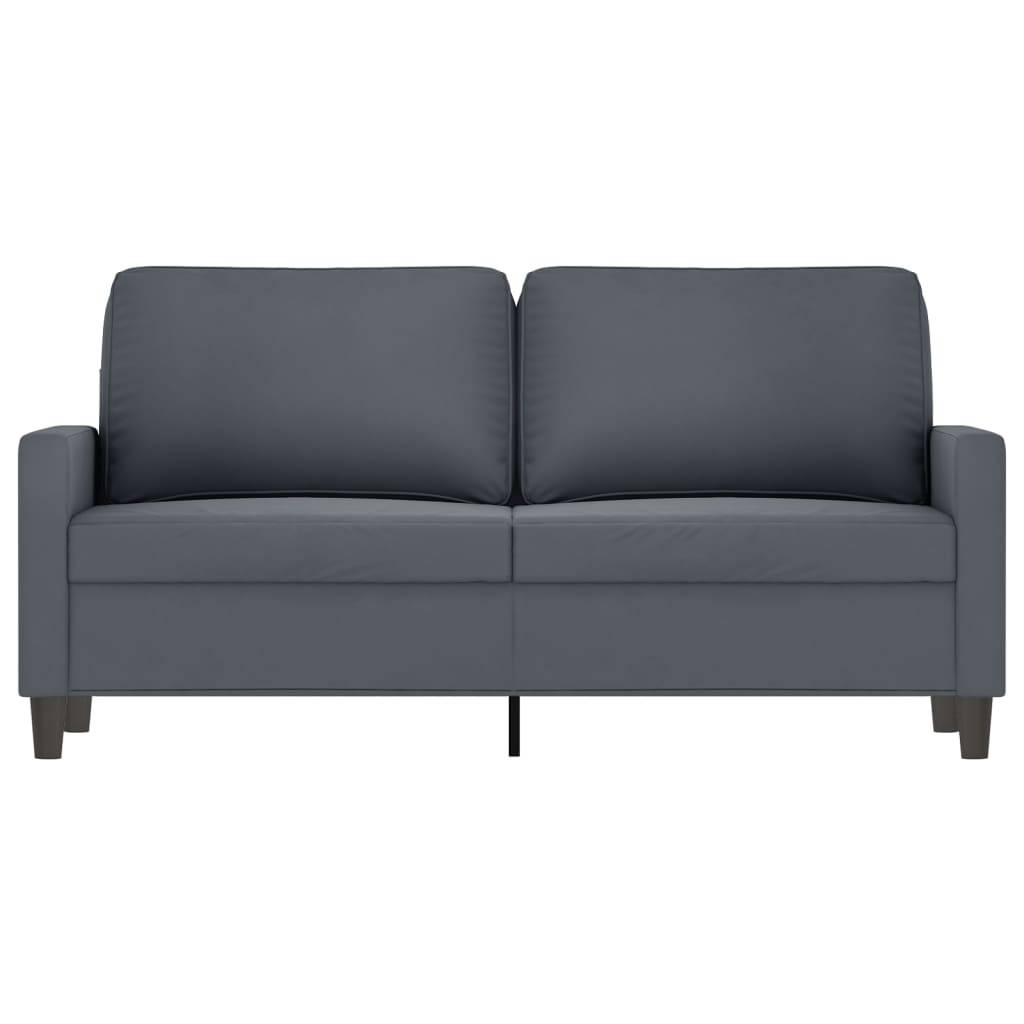 vidaXL 2-Sitzer-Sofa Dunkelgrau 140 cm Samt