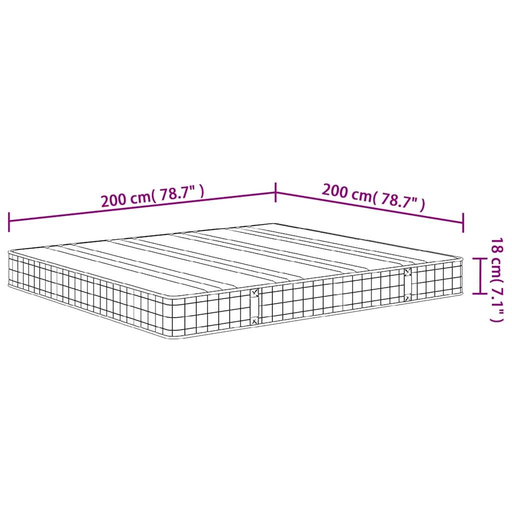 vidaXL Matratze Bonnell-Federkern Mittel 200x200 cm