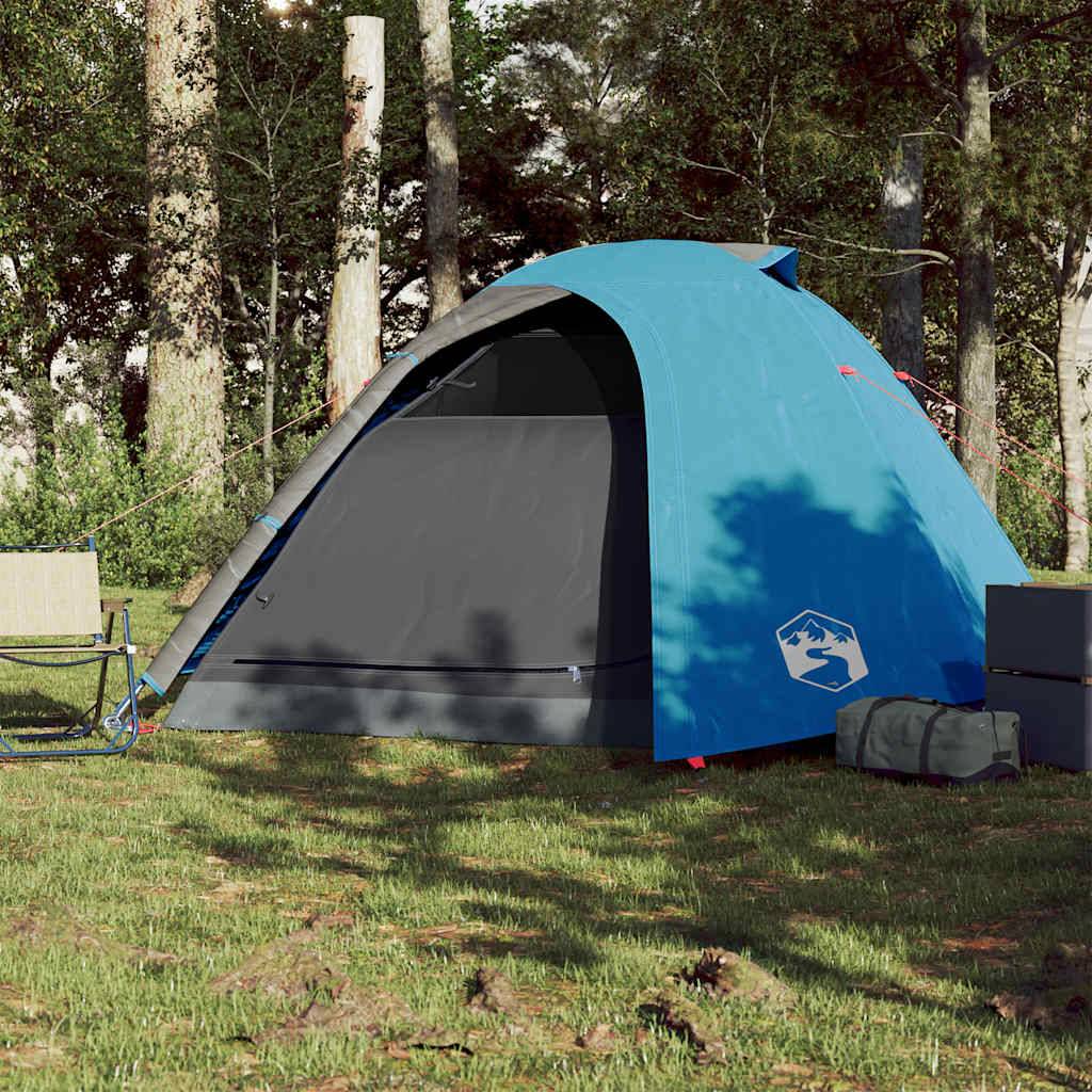 vidaXL Kuppel-Campingzelt 4 Personen Blau Wasserdicht