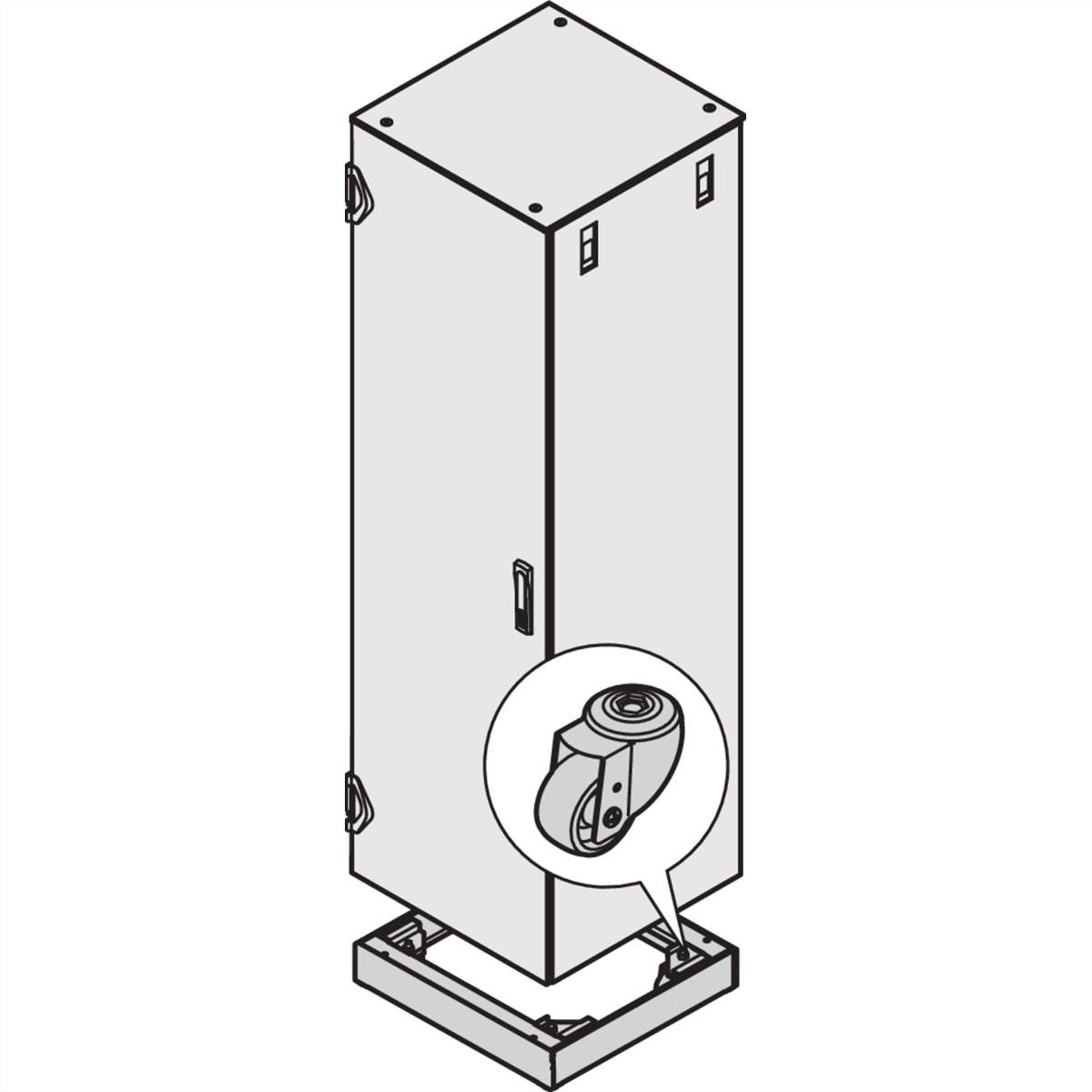 SCHROFF Sockel, fahrbar - SOCKEL FAHRB. 600B 600T 7021