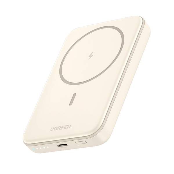 UGREEN - 10000mAh Mini Powerbank Wireless 20W with MagSafe white - Batterie - Mini (AAAA)