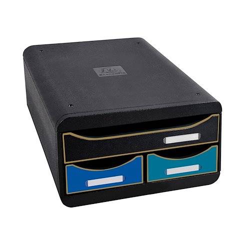 Schubladenbox NeoDeco 3Schübe sort