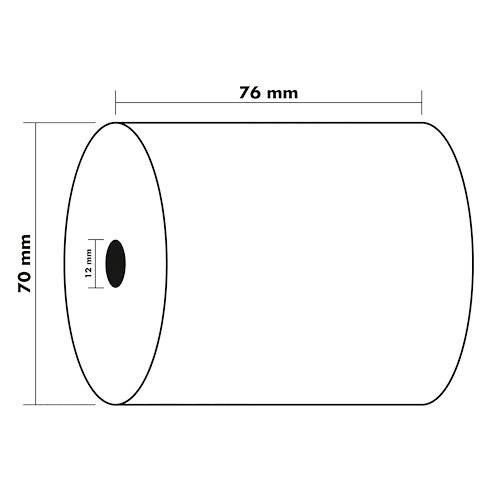 EXACOMPTA Kassenrollen, 76 mm x 25 m x 12 mm, weiß/gelb