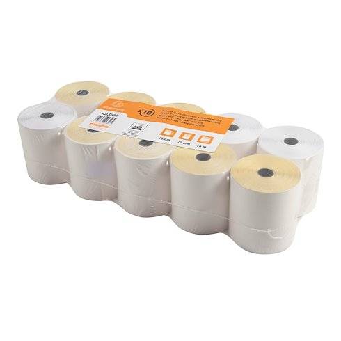 EXACOMPTA Kassenrollen, 76 mm x 25 m x 12 mm, weiß/gelb