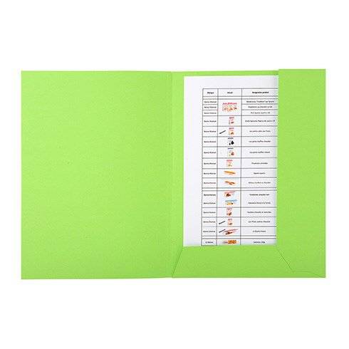 Exacompta 50x Aktenmappe + Index, 2 Klappen RC Kart., A4, Intensivgrün, 445013E