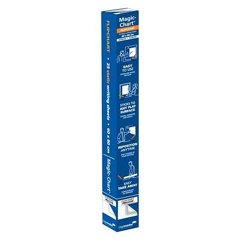 Magic-Chart Legamaster Whiteboard 60x80cm Fenster | Rollen Sie ein 25 Blatt