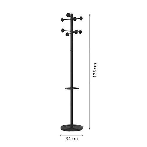 UNILUX Garderobenständer Accueil 100340694 175cm 8Haken sw